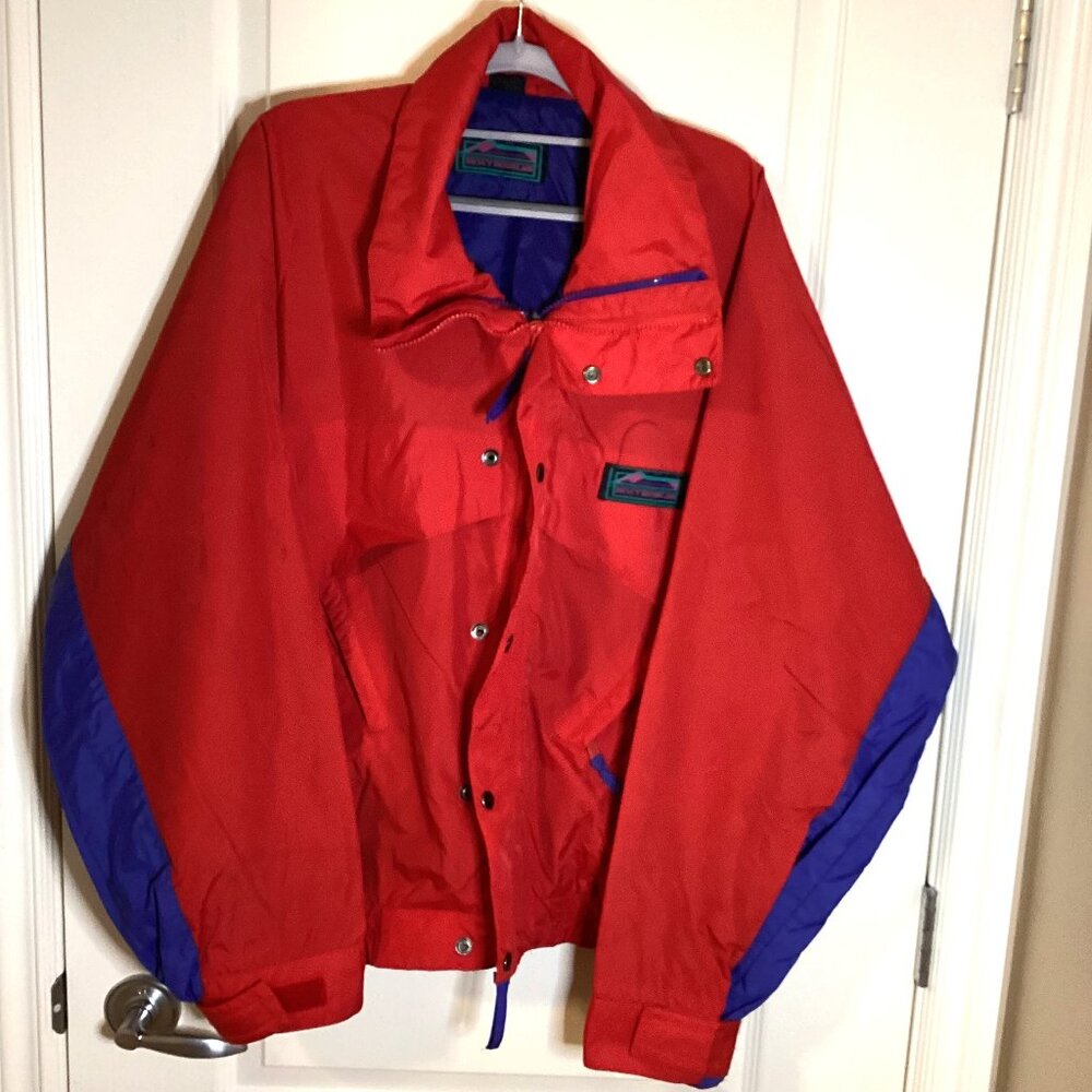 Vintage Misty Mountain Men's Windbreaker Jacket Size L Double Zipper High Neck